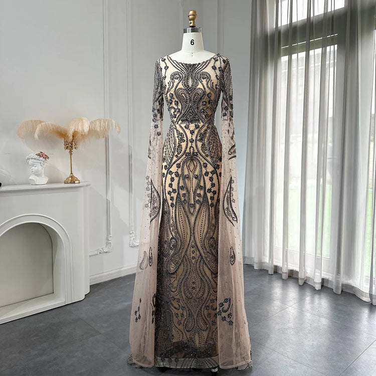 Vestido de Festa Luxo Esmeralda com Detalhes em Cristais