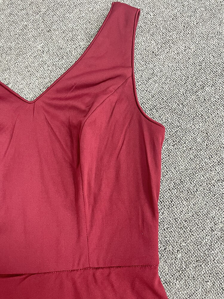 Vestido de Festa Longo Marsala Renda