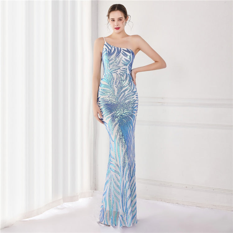 Vestido de Festa Longo Versalhes Azul Serenity