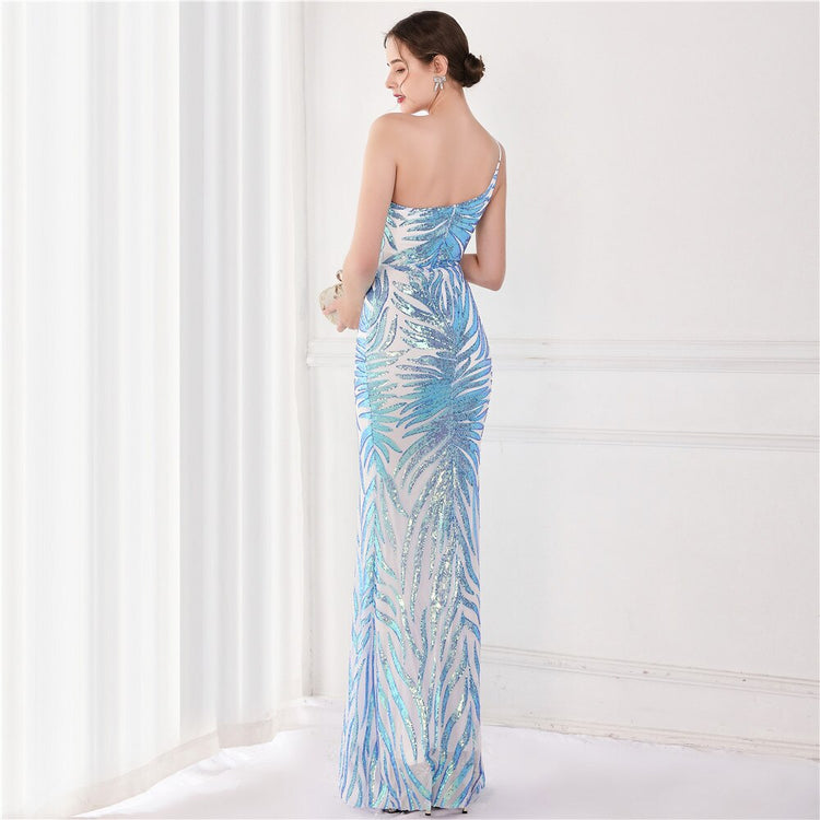 Vestido de Festa Longo Versalhes Azul Serenity