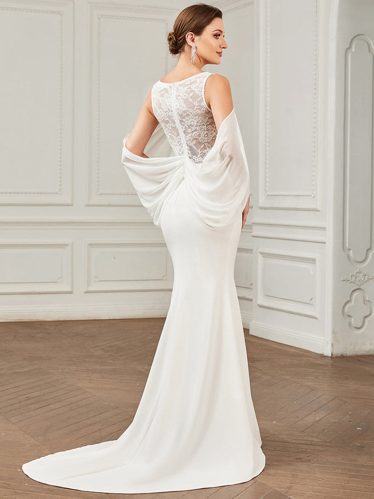 Vestido de Festa Longo O-neck Gala Branco