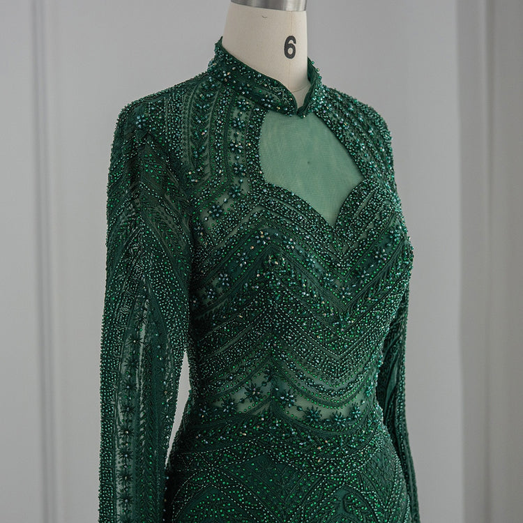 Vestido de Festa de Luxo Deslumbrante com Cristais e Pedrarias