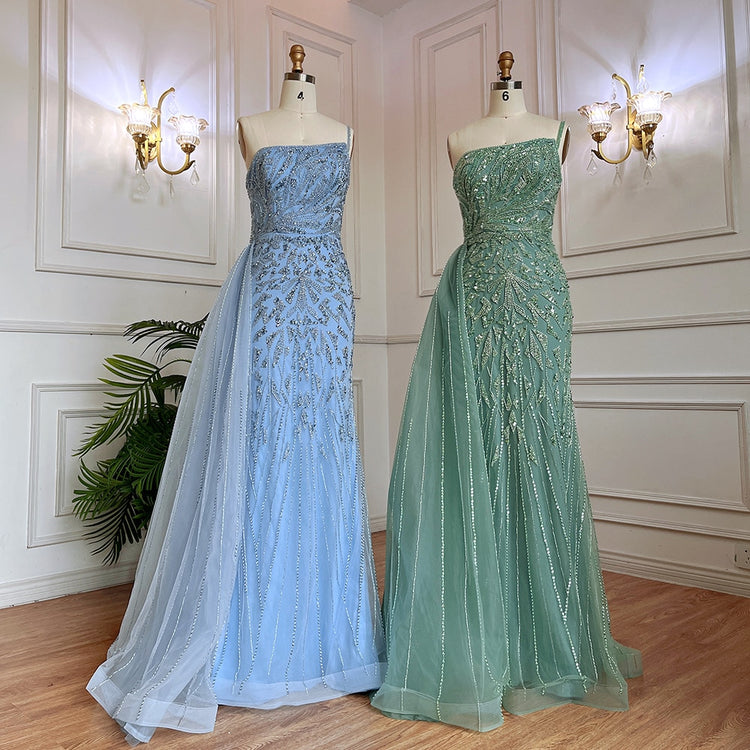 Vestido de Festa Sereia Luxuoso com Cauda em Tule - Modelo Especial
