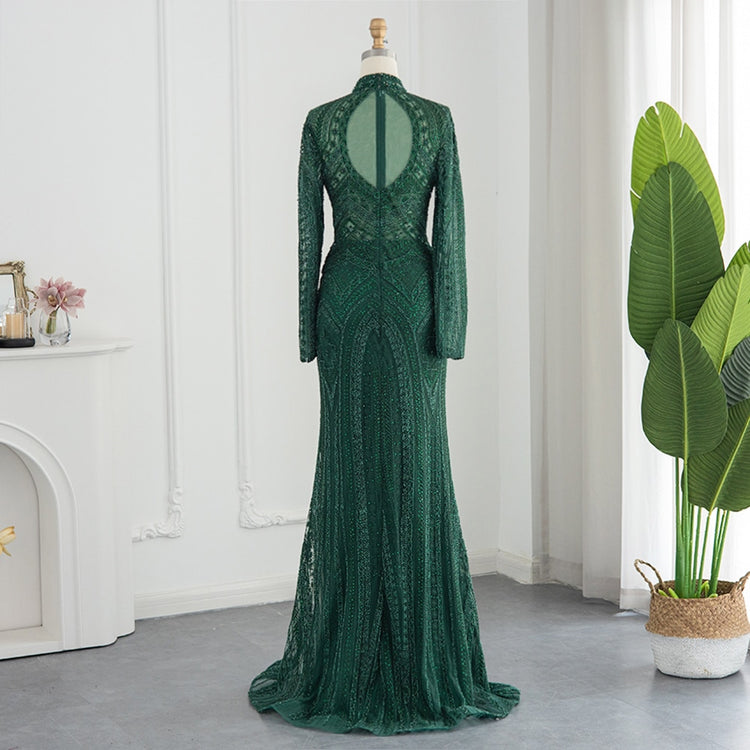Vestido de Festa de Luxo Deslumbrante com Cristais e Pedrarias