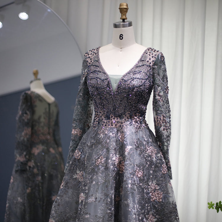 Vestido de Festa Luxo Rainha com Detalhes Florais - Modelo Especial