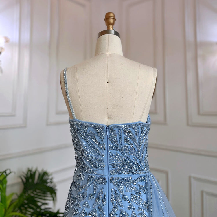 Vestido de Festa Sereia Luxuoso com Cauda em Tule - Modelo Especial