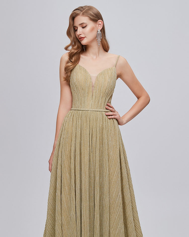 Vestido de Festa Longo com Decote Verde