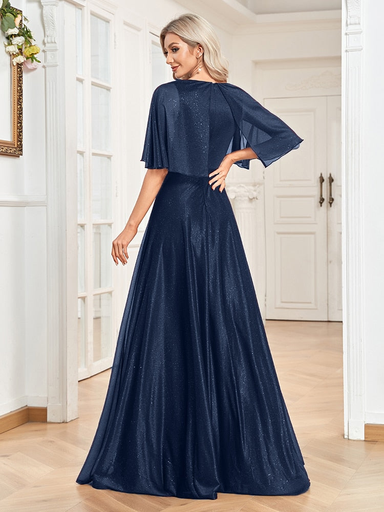 Vestido de Festa Longo com Tecido Brilho