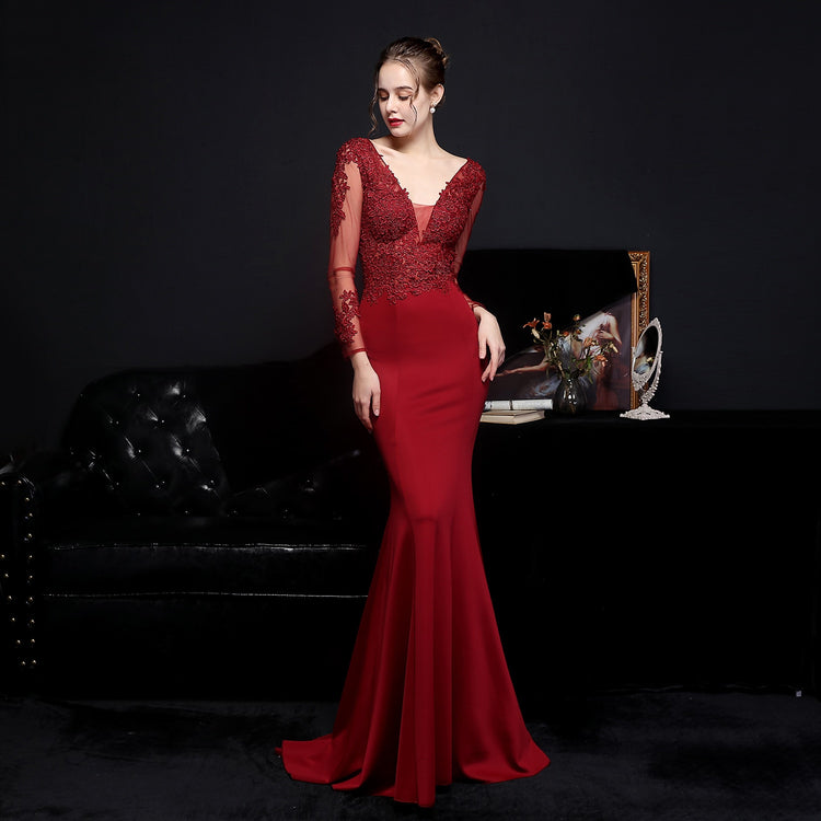 Vestido de Festa com Miçangas Luxo