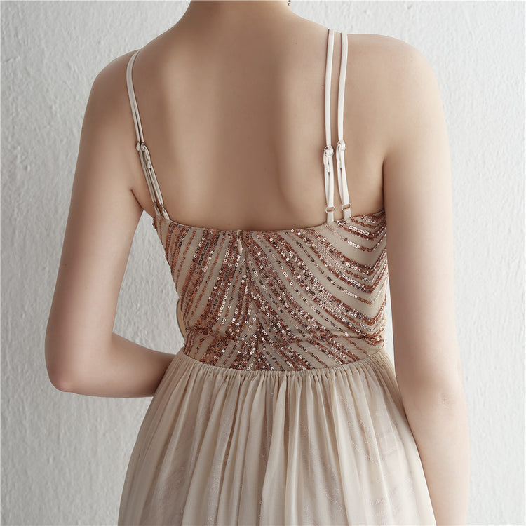 Vestido de Festa Luxo Sereia com Capa Dourado