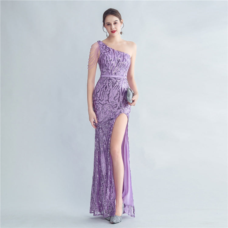 Vestido de Festa Longo com Mingança Geométrico
