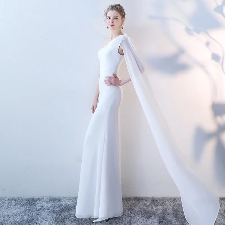 Vestido de Festa Longo Sereia com Manta Longa