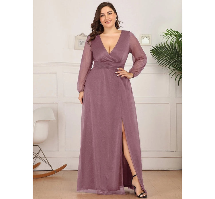 Vestido de Festa Longo com Tecido Especial Brilho