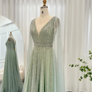 Vestido de Festa Longo Luxuoso com Maxi Manga - Modelo Especial