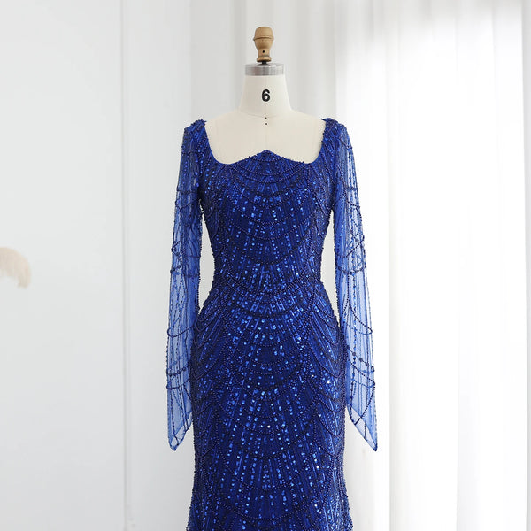 Vestido de Festa Luxo Clássico Todo Decorado com Pérolas