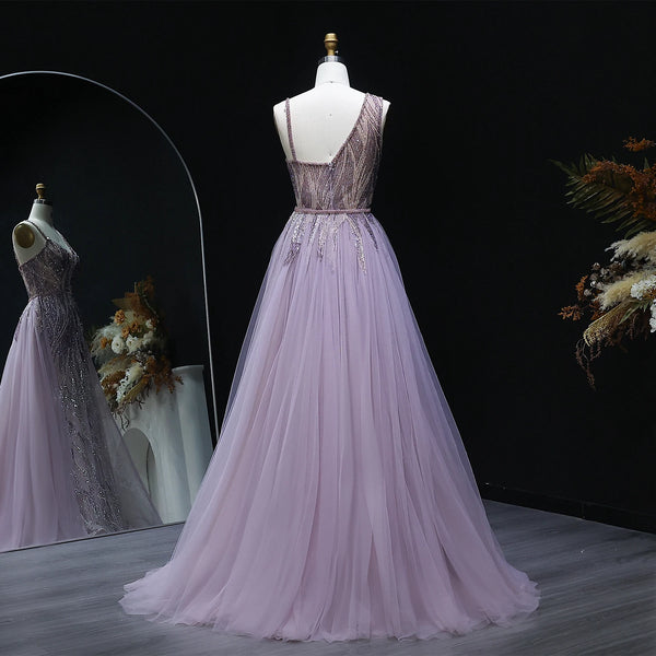 Vestido de Festa Longo Ocean em Cristais