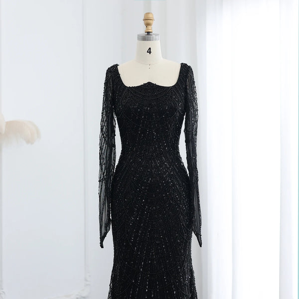 Vestido de Festa Luxo Clássico Todo Decorado com Pérolas