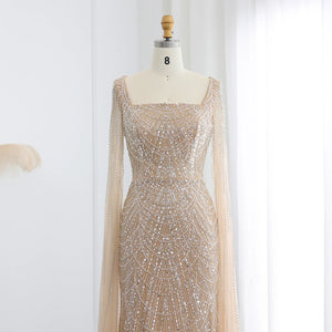 Vestido de Festa Clássico Luxuoso Banhado em Pérolas