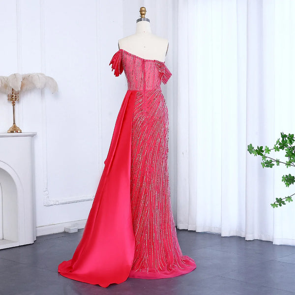 Vestido de Festa Longo Elegante em Riscas