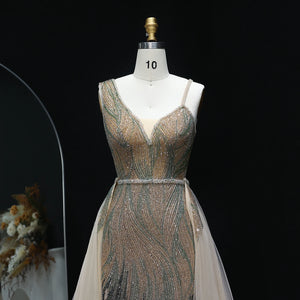 Vestido de Festa Longo Ocean em Cristais