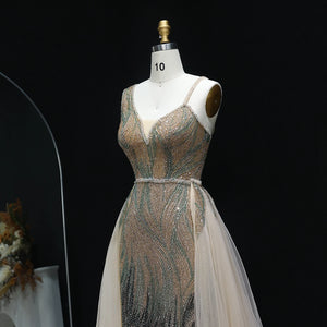 Vestido de Festa Longo Ocean em Cristais