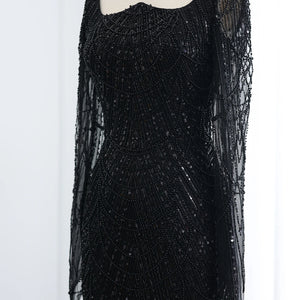 Vestido de Festa Luxo Clássico Todo Decorado com Pérolas