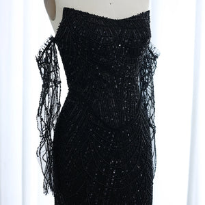 Vestido de Festa Longo Luxuria Preto Moon - Modelo Especial