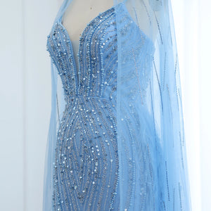 Vestido de Festa Sereia com Plumas e Decote em Renda