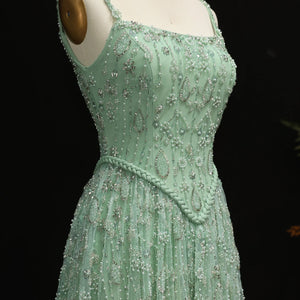 Vestido de Festa Luxo com Corset Decorado em Pérolas