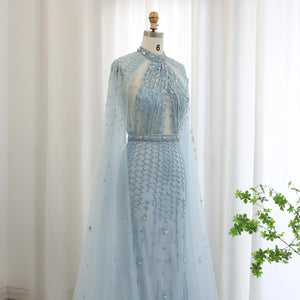 Vestido de Festa Maxi Luxo em Tecido Fluído Cravejado em Cristais - Modelo Especial