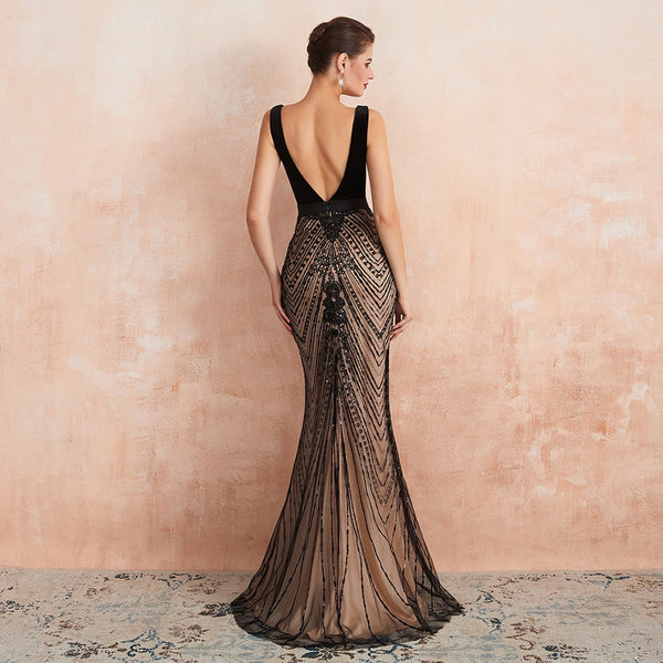 Vestido de Festa Luxo em Cetim Decorado com Cristais (Pronta Entrega)