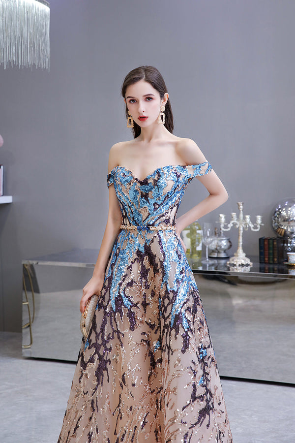 Vestido de Festa Longo Brilho Multicolor - Modelo Especial (Pronta Entrega)