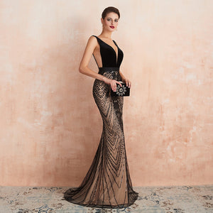 Vestido de Festa Luxo em Cetim Decorado com Cristais (Pronta Entrega)