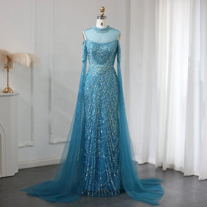 Vestido de Festa Longo com Manga em Renda Cristal - Modelo Especial