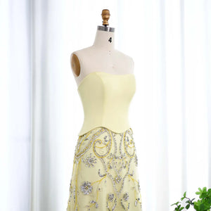 Vestido de Festa Longo Luxo com Cristais Saia em Renda