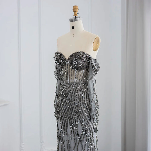 Vestido de Festa Longo Riscos Brilho - Modelo Especial