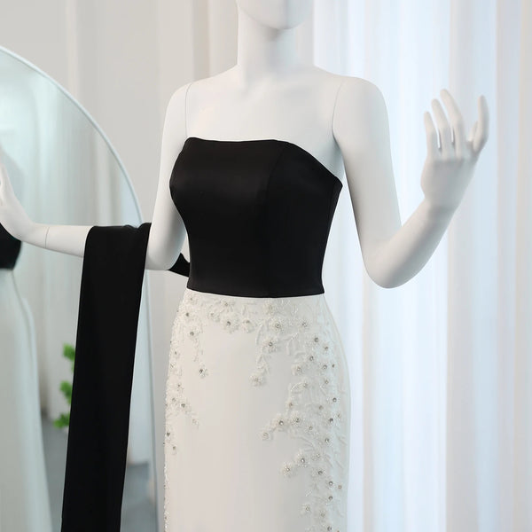 Vestido de Festa com Capa Flutuante Longo - Modelo Especial