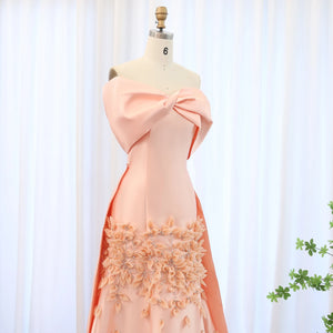 Vestido de Festa Pétala Rosa Empoeirado Elegante 3D - Modelo Especial