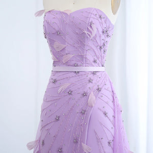 Vestido de Festa Lilás Encanto em Renda Slit