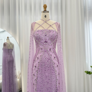 Vestido de Festa Longo Luxo Cravejado em Cristais com Alças Cruzadas