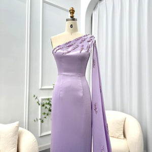 Vestido de Festa Longo com Capa Elegante Lilás - Modelo Especial