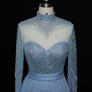 Vestido de Festa Luxo Sereia Decorado em Pedrarias (Pronta Entrega)