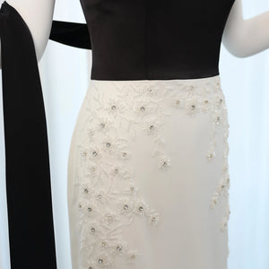 Vestido de Festa com Capa Flutuante Longo - Modelo Especial