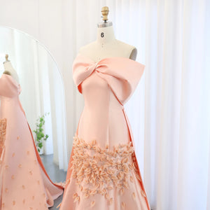 Vestido de Festa Pétala Rosa Empoeirado Elegante 3D - Modelo Especial