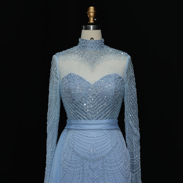 Vestido de Festa Luxo Sereia Decorado em Pedrarias (Pronta Entrega)