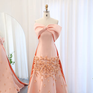 Vestido de Festa Pétala Rosa Empoeirado Elegante 3D - Modelo Especial