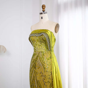 Vestido de Festa Elegante Longo Slit com Pedrarias