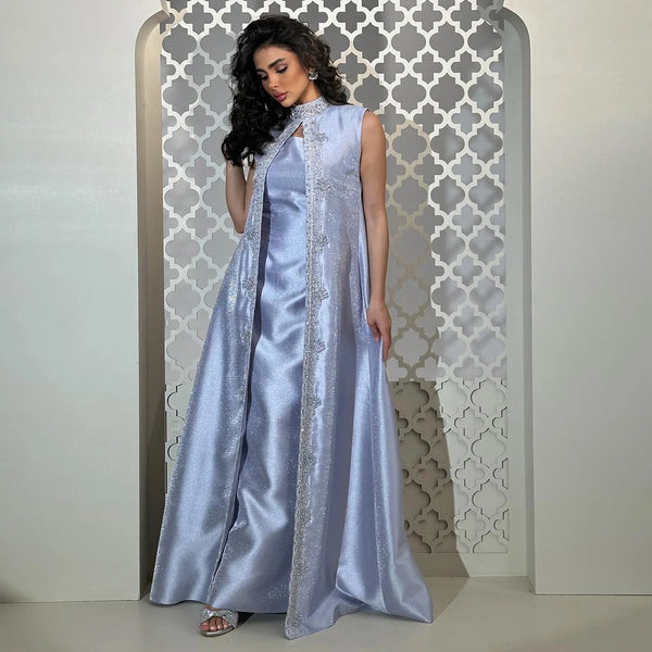 Vestido de Festa Luxo Persa em Duas Peças com Pedraria