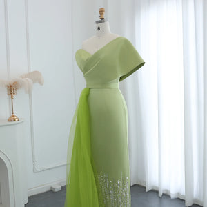 Vestido de Festa Cristais e Renda Longa