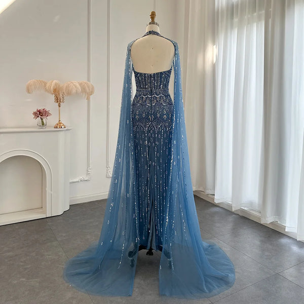 Vestido de Festa Sereia Luxo Todo Cravejado em Pedrarias